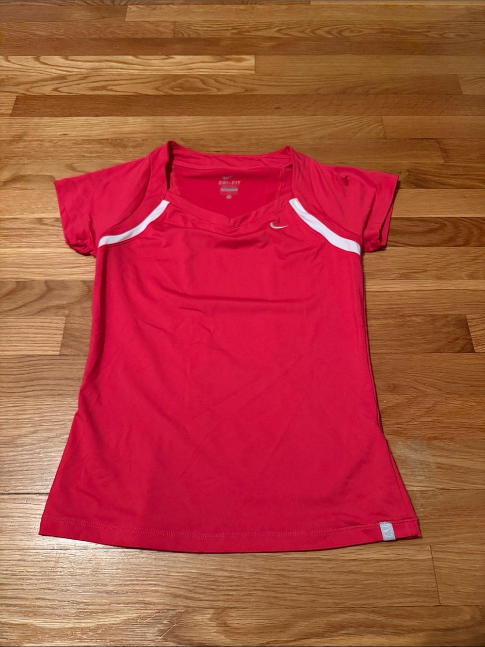 Nike Women's Short Sleeve Athletic Tee in Hot Pink with White Accents